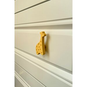 Sarı Zürafa, Dolap Kulpu - Çocuk Odası, Mutfak, Banyo Ve Çekmece İçin Mobilya Kulp, Kulp D