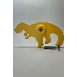 Sarı Dino 1 Dolap Kulpu-çocuk Odası, Mutfak Ve Banyo İçin Modern, Sevimli Ve Dayanıklı Mobilya Kulp