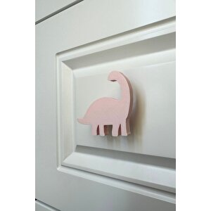 Pembe Dino 3 Dolap Kulpu-çocuk Odası, Mutfak Ve Banyo İçin Modern, Sevimli Ve Dayanıklı Mobilya Kulp