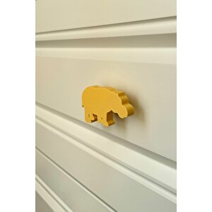 Sarı Hipopotam Dolap Kulpu - Çocuk Odası, Mutfak Ve Banyo İçin Modern, Şık Ve Dayanıklı Mobilya Kulp
