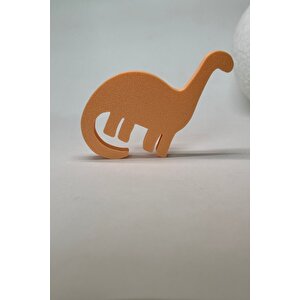 Turuncu Dino 4 Dolap Kulpu - Çocuk Odası, Mutfak Ve Banyo İçin Modern Ve Sevimli Mobilya Kulp