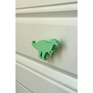 Yeşil Dino2 Dolap Kulpu -çocuk Odası, Mutfak Ve Banyo İçin Modern, Sevimli Ve Dayanıklı Mobilya Kulp