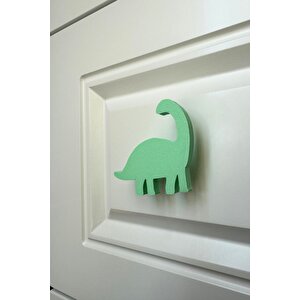 Yeşil Dino 3 Dolap Kulpu-çocuk Odası, Mutfak Ve Banyo İçin Modern, Sevimli Ve Dayanıklı Mobilya Kulp