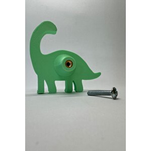 Yeşil Dino 3 Dolap Kulpu-çocuk Odası, Mutfak Ve Banyo İçin Modern, Sevimli Ve Dayanıklı Mobilya Kulp