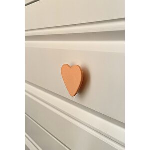 Turuncu Kalp Dolap Kulpu-çocuk Odası, Mutfak Ve Banyo İçin Modern, Şık Ve Dayanıklı Mobilya Kulp, Dk