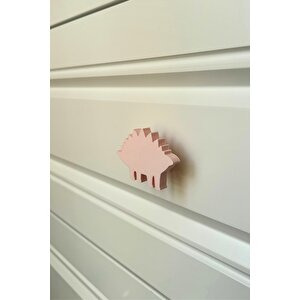 Pembe Dino 5 Dolap Kulpu-çocuk Odası, Mutfak Ve Banyo İçin Modern, Sevimli Ve Dayanıklı Mobilya Kulp
