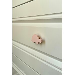 Pembe Kaplumbağa Dolap Kulpu- Çocuk Odası, Mutfak Ve Banyo İçin Modern Ve Dayanıklı Mobilya Kulp, Hd