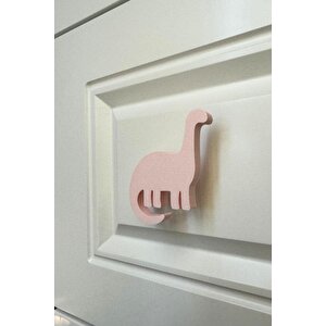 Pembe Dino 4 Dolap Kulpu - Çocuk Odası, Mutfak Ve Banyo İçin Modern Ve Sevimli Mobilya Kulp