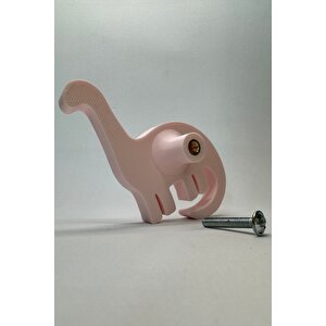 Pembe Dino 4 Dolap Kulpu - Çocuk Odası, Mutfak Ve Banyo İçin Modern Ve Sevimli Mobilya Kulp