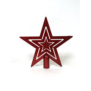 Yıldız Ağaç Tepeliği 18cm Kırmızı Renk