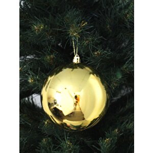 Yılbaşı Topu Altın Renk 10 Cm 6'lı