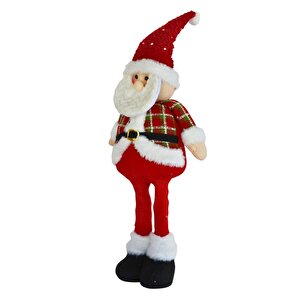 Yılbaşı Dekor Süsü Dekoratif Uzayan Pelüş Noel Baba 60 Cm