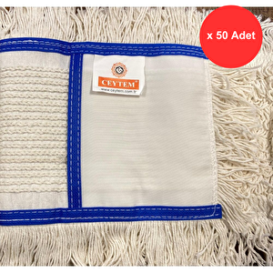 Zincir Dikiş Nemli Mop 50 Cm., Mavi Biyeli X 50 Adet