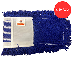Zincir Dikiş Orlon Mop Mavi 50 Cm. X 50 Adet