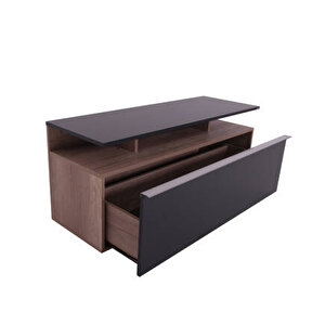Vision Çekmeceli Tv Sehpası - Açık Ceviz (tori)-siyah 117x48x40 Cm