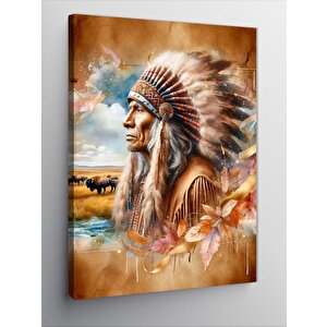 Kanvas Tablo Kızılderili Şef 70x100 cm