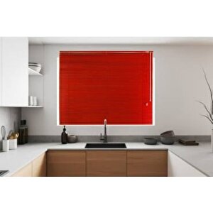 Gülsem Dekor Kırmızı Metal Jaluzi Perde 25 Mm 150x270 cm
