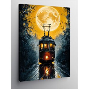 Kanvas Tablo Gece Tramvayı 70x100 cm
