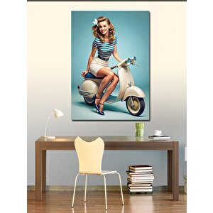 Kanvas Tablo Vespa Kızı 50x70 cm