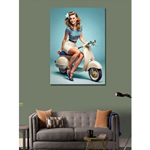 Kanvas Tablo Vespa Kızı 50x70 cm