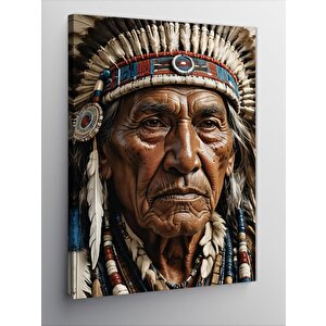 Kanvas Tablo Kızılderili Şefi 70x100 cm