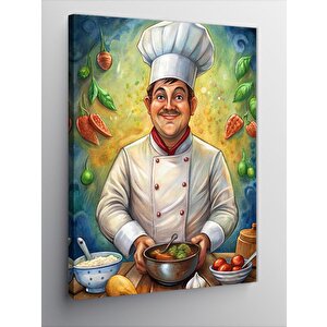 Kanvas Tablo Şef Aşçı 100x140 cm