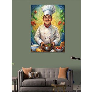 Kanvas Tablo Şef Aşçı 100x140 cm