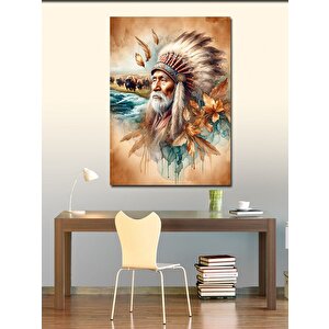Kanvas Tablo Kızılderili Şef 50x70 cm