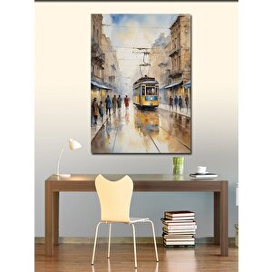 Kanvas Tablo Tramvay Sokak 70x100 cm