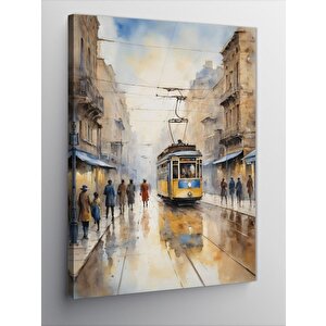 Kanvas Tablo Tramvay Sokak 50x70 cm