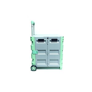 Katlanabilir Yükseklik Ayarlı Market Pazar Yük Taşıma Arabası 80 Kg Kapasiteli.