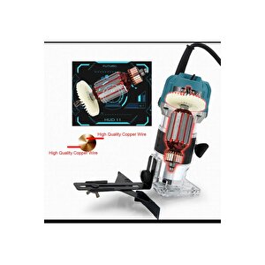 Moonshop 4400 Watt Profesyonel Formika Traşlama Freze Makinası Ve Uçları 6 Mm Pens 2 Yıl Garantili