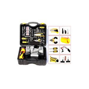 Pro Seri Çelik Gövde Çift Pistonlu 12 V 150 Psi Dakikada 85 Lt Araç Araba Lastik Bot Şişirme