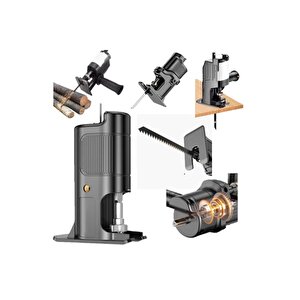 Matkap İçin Şarjlı Ve  Elektrikli Matkap Pistonlu Jig Testere Aparatı Ağaç Metal Işleme Adaptör