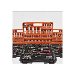 108 Pcs Crv Çeliği Profesyonel Parlak Lokma Takımı 1/2-1/4  108 Parça
