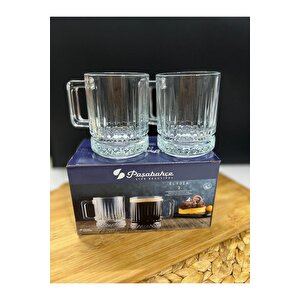 Paşabahçe Elysia 2 Li Kulplu Fincan - Çay Kahveni Fincanı Kupası 55432