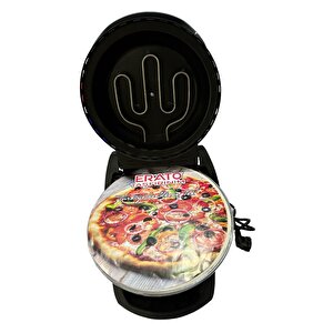 Erato Taşfırınım Ponza Taşlı Elektrikli Pizza Lahmacun Makinesi Gri