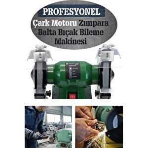 Turbo-3000 Çark Motoru Zimpara Balta Bıçak Bileme Makinesi Tas Motoru Taslama 150 Mm