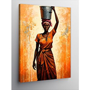 Kanvas Tablo Sarı Kadın 70x100 cm
