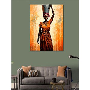 Kanvas Tablo Sarı Kadın 70x100 cm