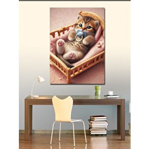 Kanvas Tablo Bebek Ve Biberon 100x140 cm