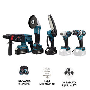 Beşli Set Mk350 (budama Testeresi 13mm Ç.mandren+s.sikma+ş.spral+ş.hi̇lti̇)