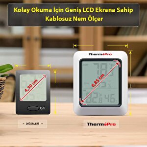 Thermopro Tp60s Wifi İç-dış Mekan Dijital Isı Ve Nem Ölçer