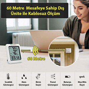 Thermopro Tp60s Wifi İç-dış Mekan Dijital Isı Ve Nem Ölçer
