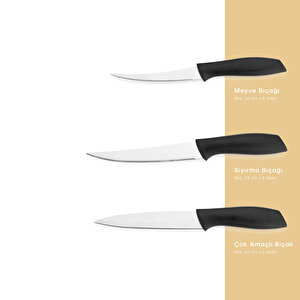 Quick Chef Bıçak Seti 10 Parça-siyah