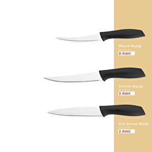 Quick Chef Bıçak Seti 10 Parça-siyah