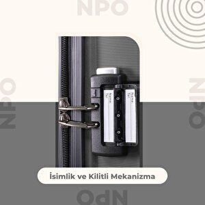 Npo Diamond Polipropilen Küçük Kabin Boy Kırılmaz Valiz - Antrasit
