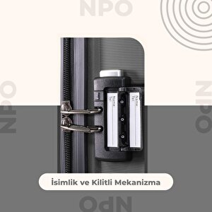 Npo Diamond Polipropilen Büyük Boy Kırılmaz Valiz - Antrasit