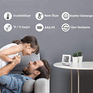 Thermopro Tp49w Mini İç Mekan Dijital Isı Ve Nem Ölçer Termometre