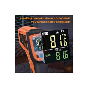 Thermopro Tp450 -50c/+550c Antişok Dual Lazer Endüstriyel Kızılötesi Temassız Termometre